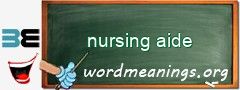 WordMeaning blackboard for nursing aide